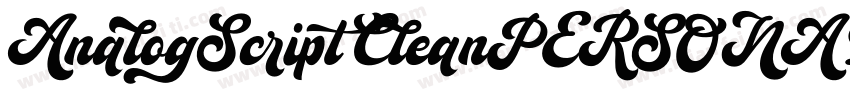 AnalogScriptCleanPERSONAL Personal字体转换